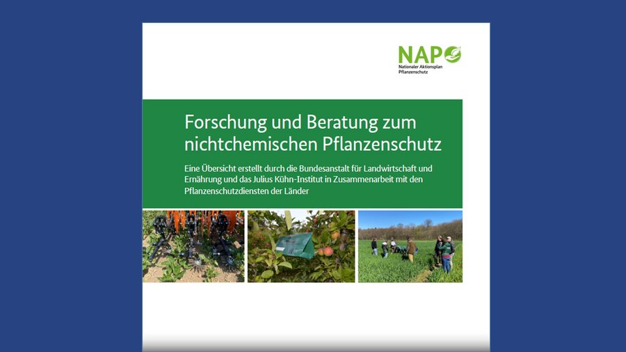 Titelseite der Broschüre "Forschung und Beratung zum nichtchemischen Pflanzenschutz"